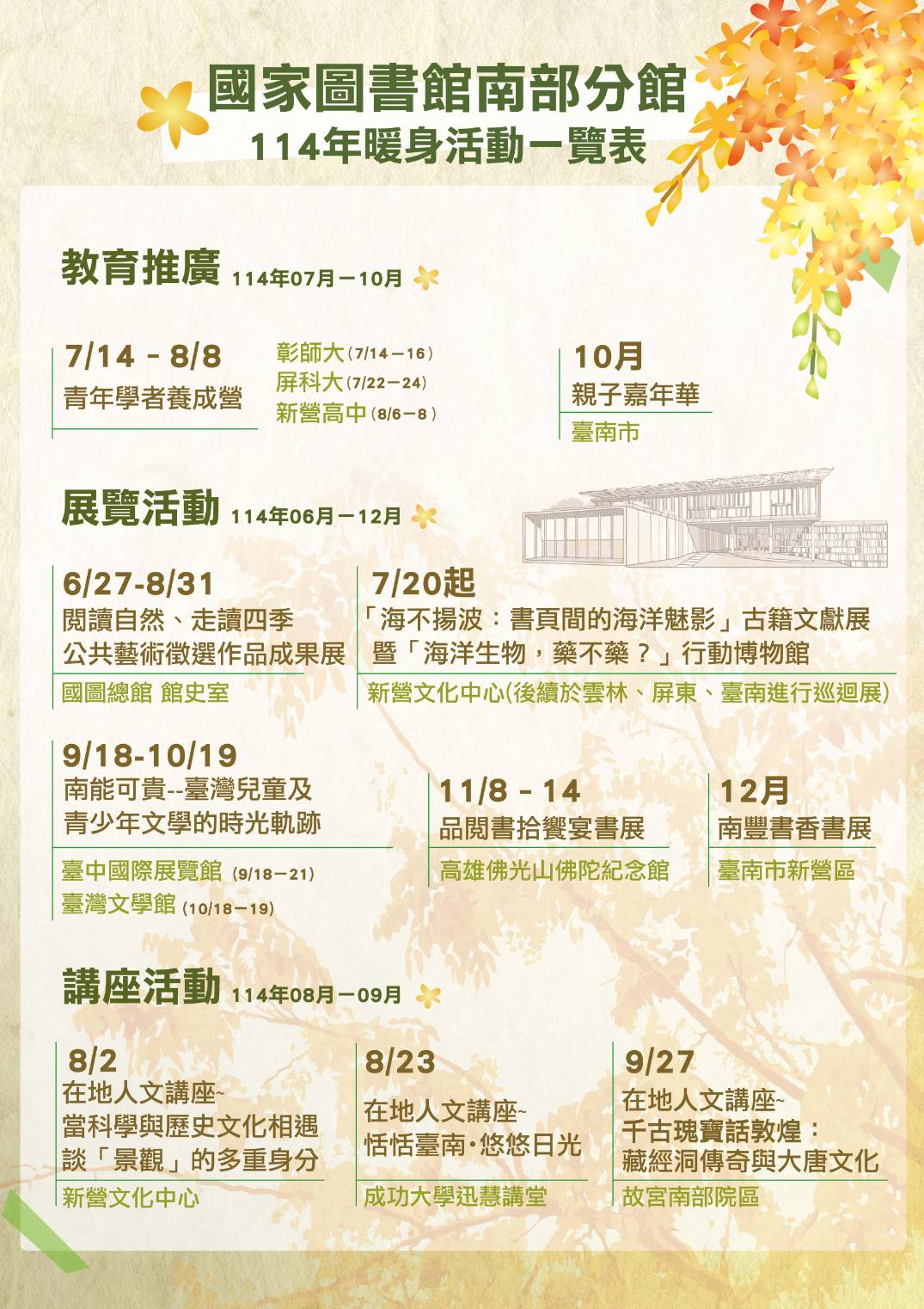 圖2 114年活動一覽表