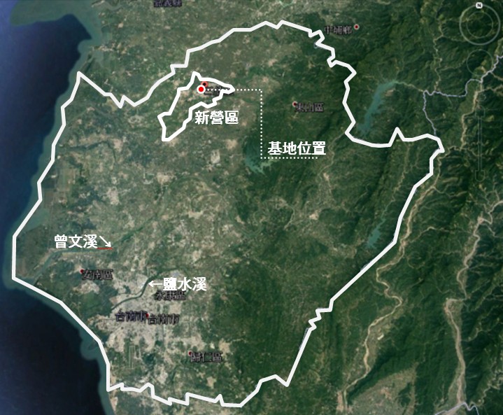 台南地勢示意圖
