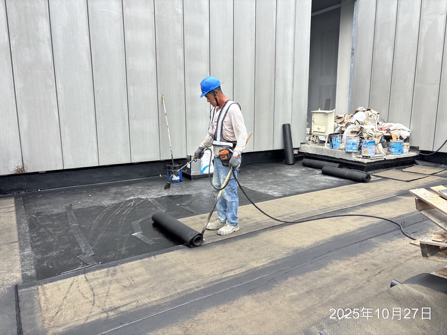 11411027典藏三樓防水 防水毯施作